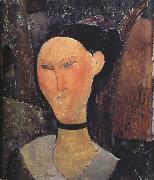 Amedeo Modigliani Woman with a Velvert Ribbon (mk39) USA oil painting artist